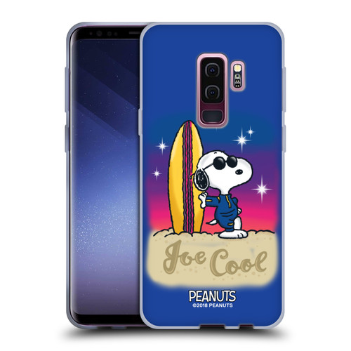 Peanuts Snoopy Boardwalk Airbrush Joe Cool Surf Soft Gel Case for Samsung Galaxy S9+ / S9 Plus