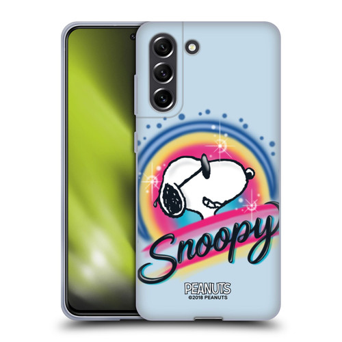 Peanuts Snoopy Boardwalk Airbrush Colourful Sunglasses Soft Gel Case for Samsung Galaxy S21 FE 5G