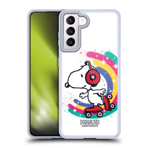 Peanuts Snoopy Boardwalk Airbrush Colourful Skating Soft Gel Case for Samsung Galaxy S21 5G Peanuts Snoopy Boardwalk Airbrush Colourful Skating Soft Gel Case for Samsung Galaxy S21 5G