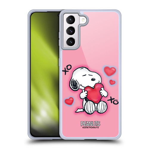 Peanuts Snoopy Boardwalk Airbrush XOXO Soft Gel Case for Samsung Galaxy S21+ 5G