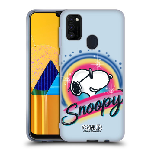 Peanuts Snoopy Boardwalk Airbrush Colourful Sunglasses Soft Gel Case for Samsung Galaxy M30s (2019)/M21 (2020)