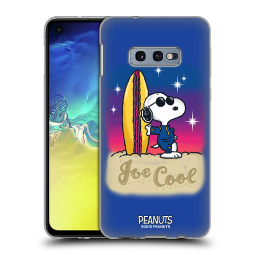 Peanuts Snoopy Boardwalk Airbrush Joe Cool Surf Soft Gel Case for Samsung Galaxy S10e