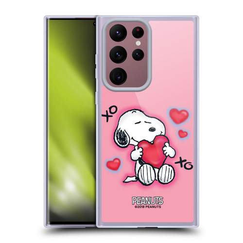 Peanuts Snoopy Boardwalk Airbrush XOXO Soft Gel Case for Samsung Galaxy S22 Ultra 5G