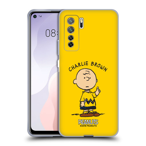 Peanuts Characters Charlie Brown Soft Gel Case for Huawei Nova 7 SE/P40 Lite 5G