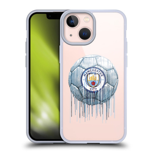 Manchester City Man City FC Drip Art Logo Soft Gel Case for Apple iPhone 13 Mini