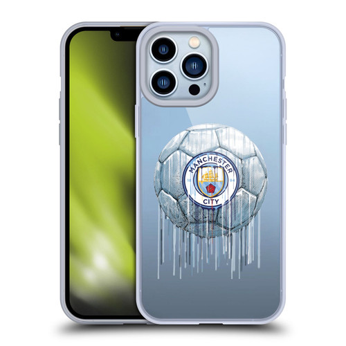 Manchester City Man City FC Drip Art Logo Soft Gel Case for Apple iPhone 13 Pro Max