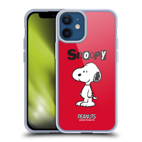 Peanuts Characters Snoopy Soft Gel Case for Apple iPhone 12 Mini & MagSafe