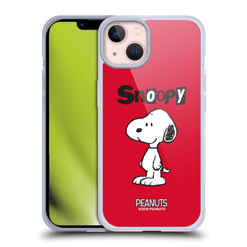 Peanuts Characters Snoopy Soft Gel Case for Apple iPhone 13