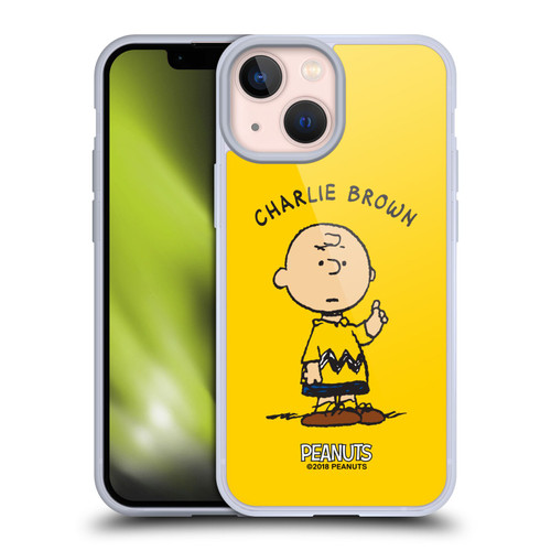 Peanuts Characters Charlie Brown Soft Gel Case for Apple iPhone 13 Mini