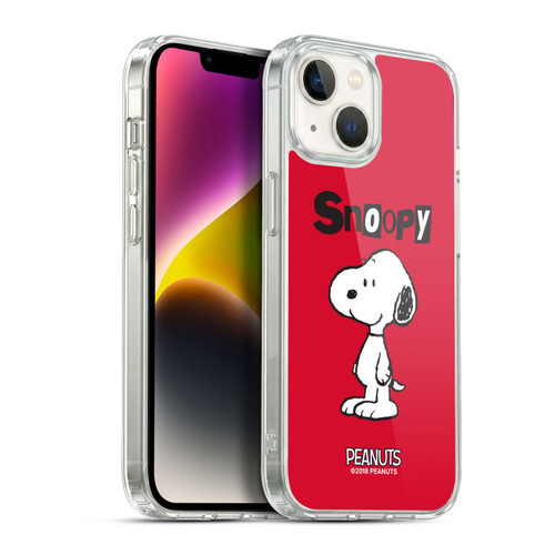 Peanuts Characters Snoopy Soft Gel Case for Apple iPhone 14