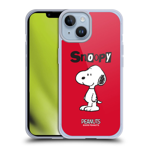 Peanuts Characters Snoopy Soft Gel Case for Apple iPhone 14