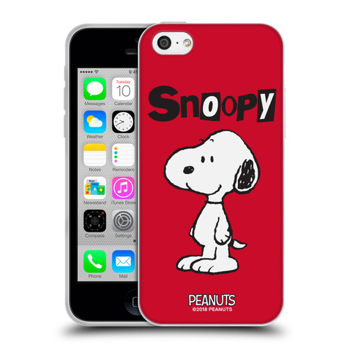 Peanuts Characters Snoopy Soft Gel Case for Apple iPhone 5c