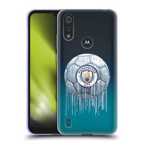 Manchester City Man City FC Drip Art Logo Soft Gel Case for Motorola Moto E6s (2020)