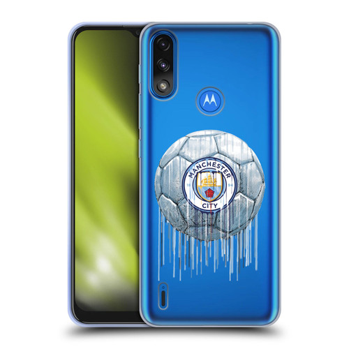 Manchester City Man City FC Drip Art Logo Soft Gel Case for Motorola Moto E7 Power / Moto E7i Power