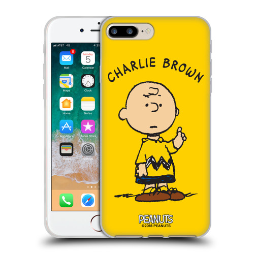 Peanuts Characters Charlie Brown Soft Gel Case for Apple iPhone 7 Plus / iPhone 8 Plus