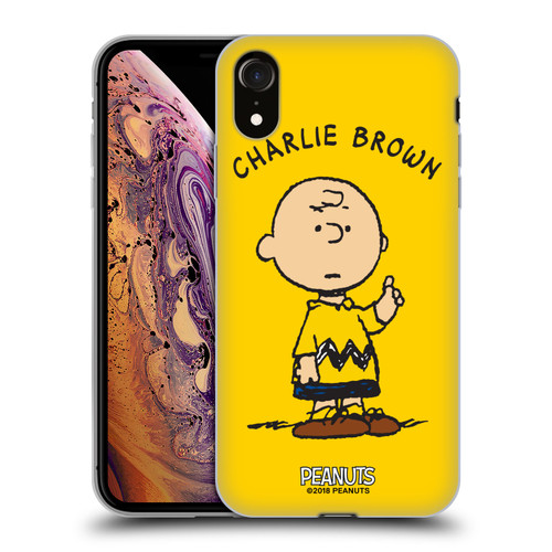 Peanuts Characters Charlie Brown Soft Gel Case for Apple iPhone XR