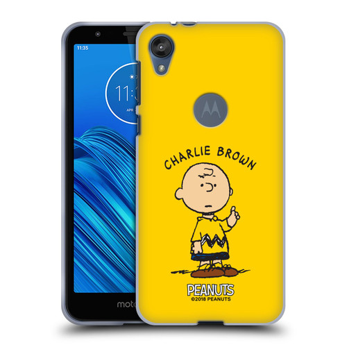 Peanuts Characters Charlie Brown Soft Gel Case for Motorola Moto E6