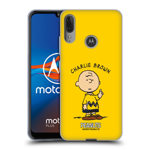 Peanuts Characters Charlie Brown Soft Gel Case for Motorola Moto E6 Plus