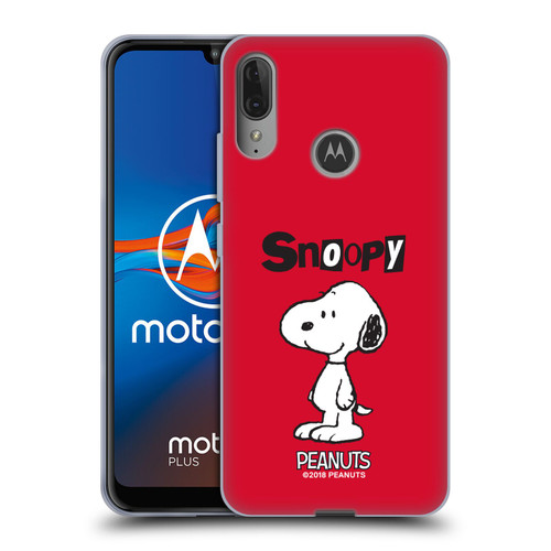 Peanuts Characters Snoopy Soft Gel Case for Motorola Moto E6 Plus