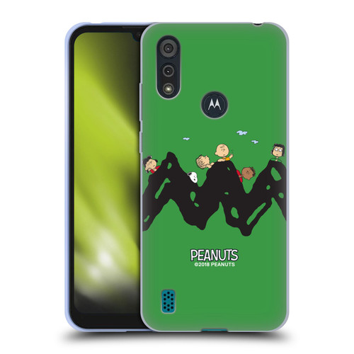 Peanuts Characters Group Soft Gel Case for Motorola Moto E6s (2020)