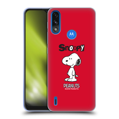 Peanuts Characters Snoopy Soft Gel Case for Motorola Moto E7 Power / Moto E7i Power