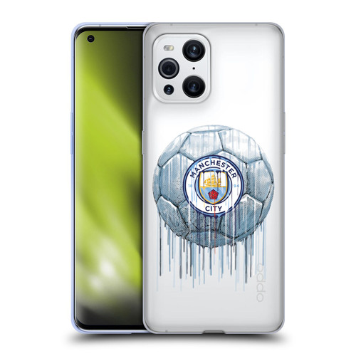 Manchester City Man City FC Drip Art Logo Soft Gel Case for OPPO Find X3 / Pro