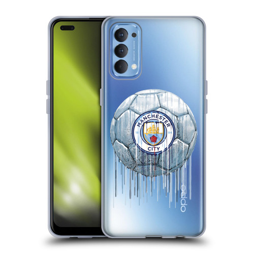 Manchester City Man City FC Drip Art Logo Soft Gel Case for OPPO Reno 4 5G