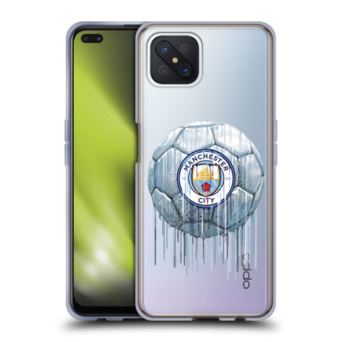 Manchester City Man City FC Drip Art Logo Soft Gel Case for OPPO Reno4 Z 5G