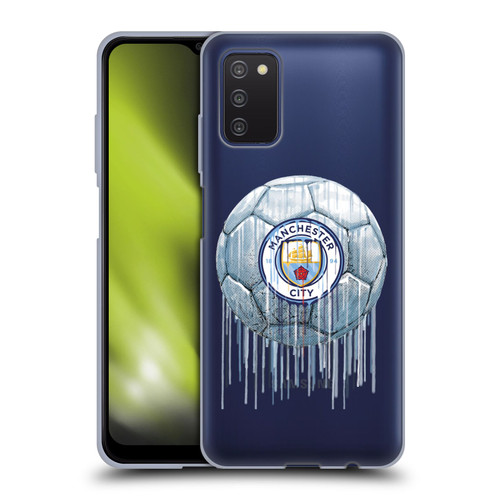 Manchester City Man City FC Drip Art Logo Soft Gel Case for Samsung Galaxy A03s (2021)