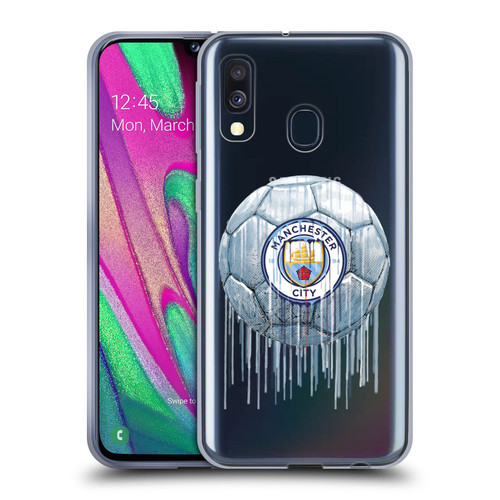 Manchester City Man City FC Drip Art Logo Soft Gel Case for Samsung Galaxy A40 (2019)