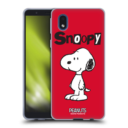 Peanuts Characters Snoopy Soft Gel Case for Samsung Galaxy A01 Core (2020)