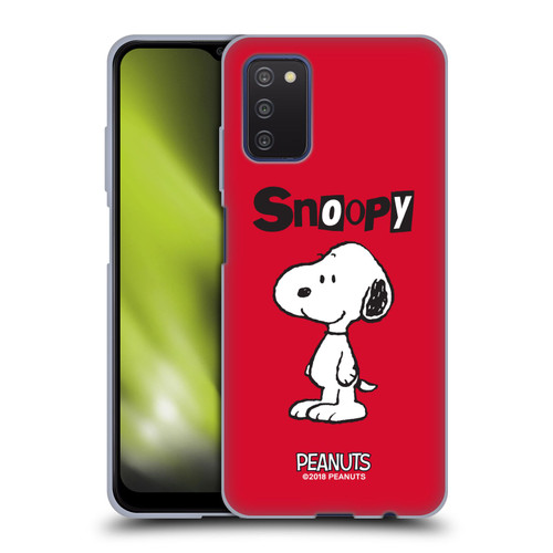 Peanuts Characters Snoopy Soft Gel Case for Samsung Galaxy A03s (2021)