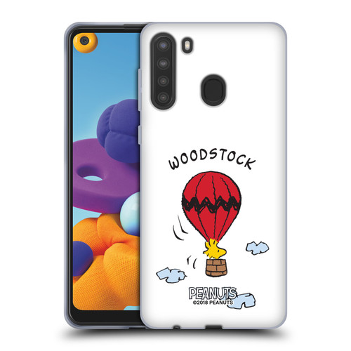 Peanuts Characters Woodstock Soft Gel Case for Samsung Galaxy A21 (2020)