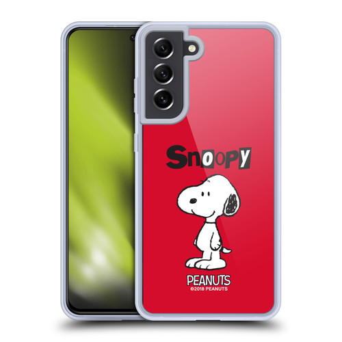 Peanuts Characters Snoopy Soft Gel Case for Samsung Galaxy S21 FE 5G & MagSafe