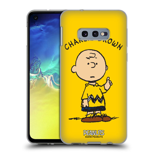 Peanuts Characters Charlie Brown Soft Gel Case for Samsung Galaxy S10e