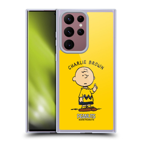 Peanuts Characters Charlie Brown Soft Gel Case for Samsung Galaxy S22 Ultra 5G