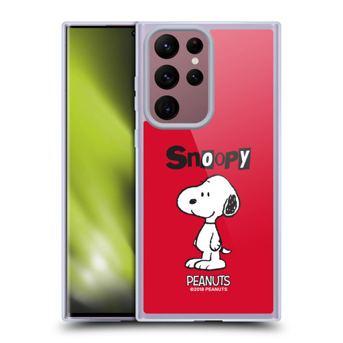 Peanuts Characters Snoopy Soft Gel Case for Samsung Galaxy S22 Ultra 5G