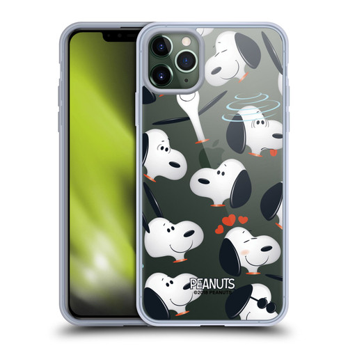 Peanuts Character Patterns Snoopy Soft Gel Case for Apple iPhone 11 Pro Max