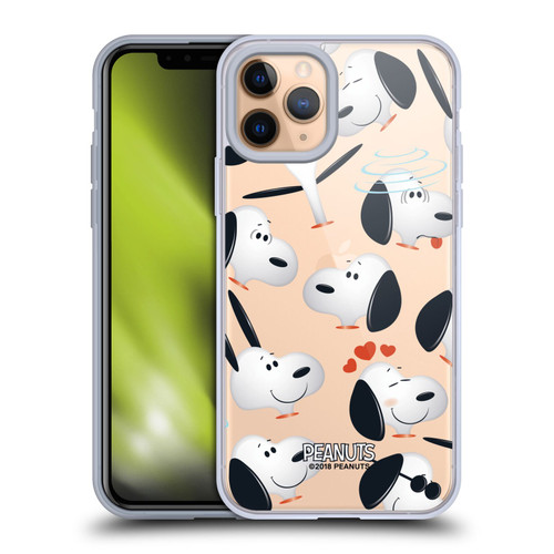 Peanuts Character Patterns Snoopy Soft Gel Case for Apple iPhone 11 Pro