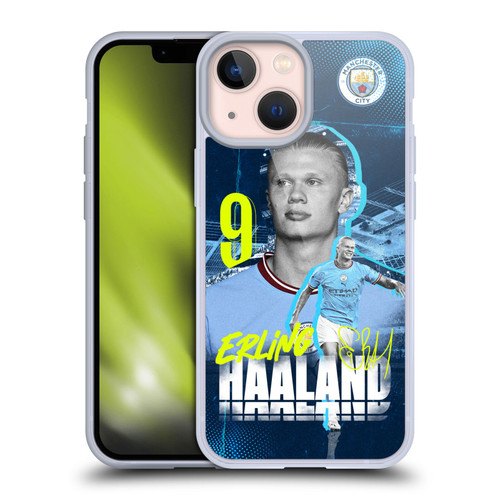 Manchester City Man City FC 2022/23 First Team Erling Haaland Soft Gel Case for Apple iPhone 13 Mini