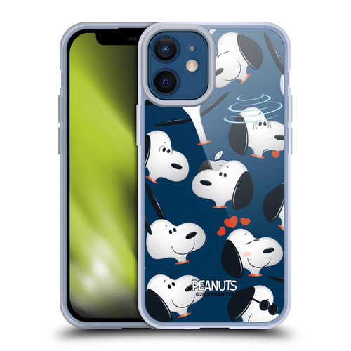 Peanuts Character Patterns Snoopy Soft Gel Case for Apple iPhone 12 Mini & MagSafe