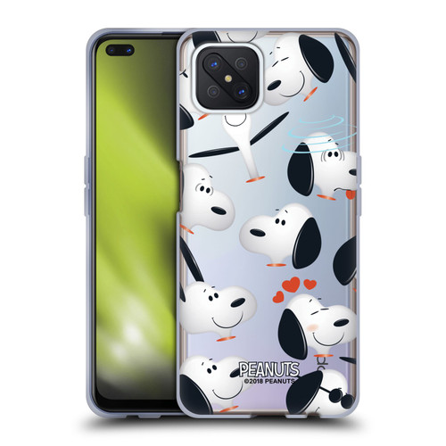 Peanuts Character Patterns Snoopy Soft Gel Case for OPPO Reno4 Z 5G
