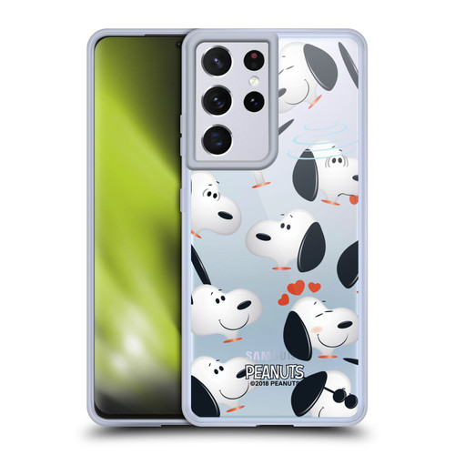 Peanuts Character Patterns Snoopy Soft Gel Case for Samsung Galaxy S21 Ultra 5G