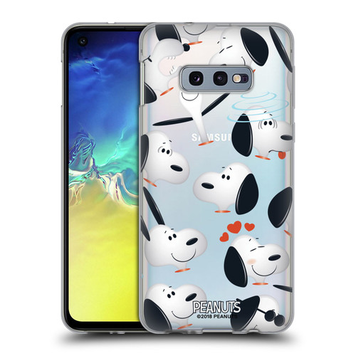 Peanuts Character Patterns Snoopy Soft Gel Case for Samsung Galaxy S10e