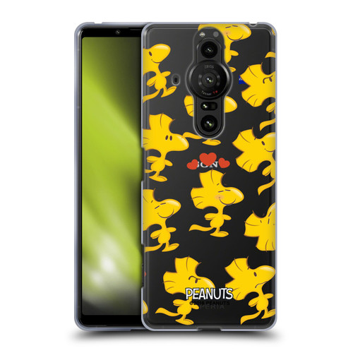 Peanuts Character Patterns Woodstock Soft Gel Case for Sony Xperia Pro-I