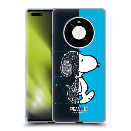 Peanuts Halfs And Laughs Snoopy Geometric Soft Gel Case for Huawei Mate 40 Pro 5G