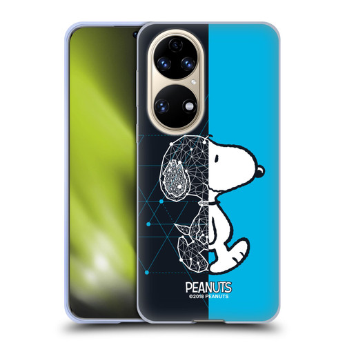 Peanuts Halfs And Laughs Snoopy Geometric Soft Gel Case for Huawei P50