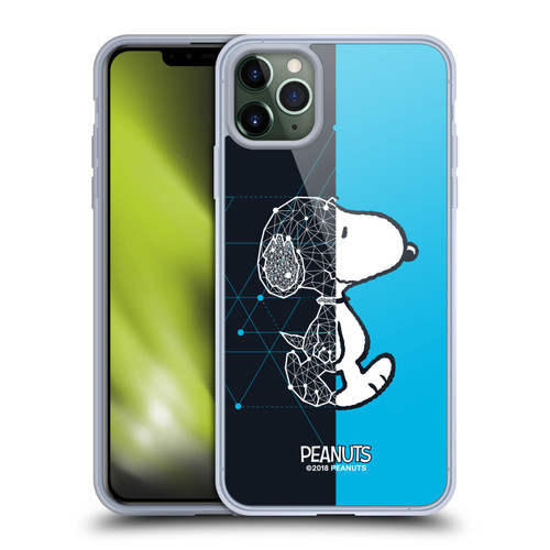 Peanuts Halfs And Laughs Snoopy Geometric Soft Gel Case for Apple iPhone 11 Pro Max & MagSafe
