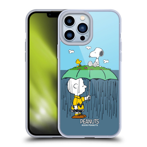 Peanuts Halfs And Laughs Charlie, Snoppy & Woodstock Soft Gel Case for Apple iPhone 13 Pro Max