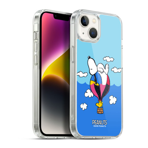 Peanuts Halfs And Laughs Snoopy & Woodstock Balloon Soft Gel Case for Apple iPhone 14 Plus & MagSafe